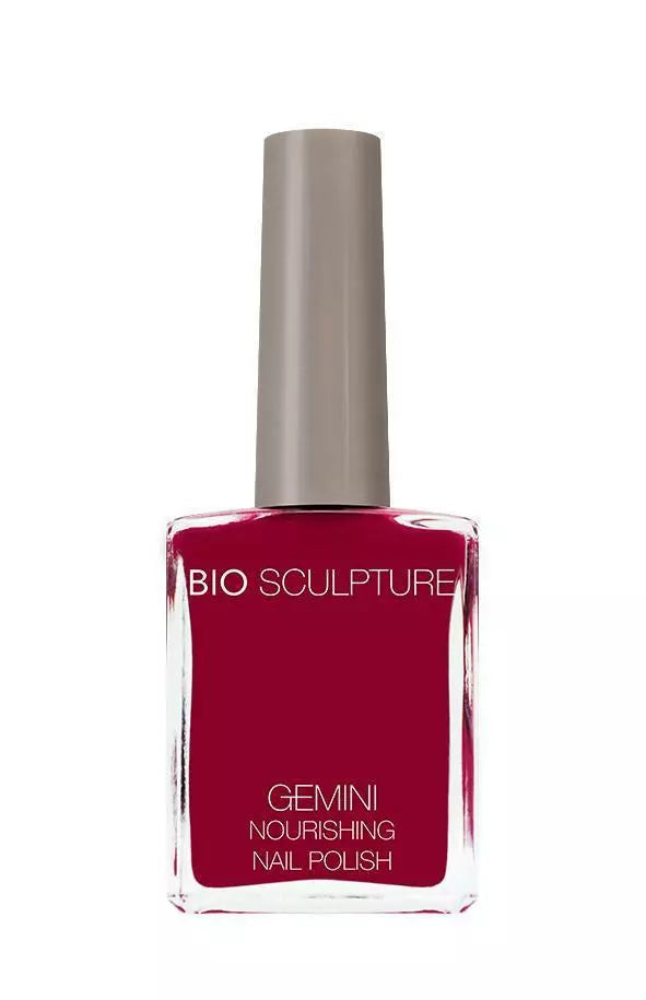 Bio Sculpture Gemini Nail Polish No. 211 Wild at Heart – vegan, rich nail polish with berry undertones for a bold, elegant manicure