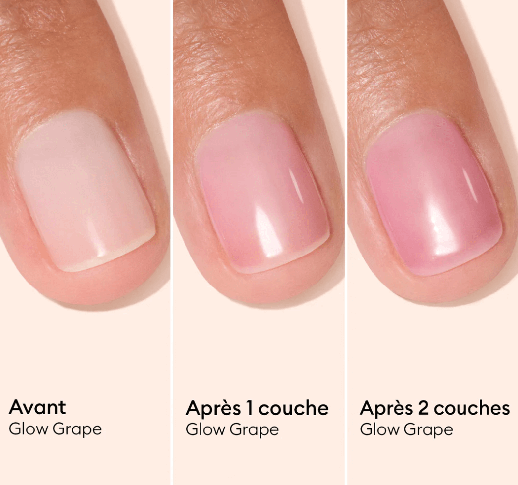 Manucurist Paris Active Glow Grape 15ml – lilac gloss effect nail care polish, 83.5% bio-sourced, enriched with grape extract and sweet almond oil, vegan, cruelty-free, hydrating and strengthening, London Nail Vault