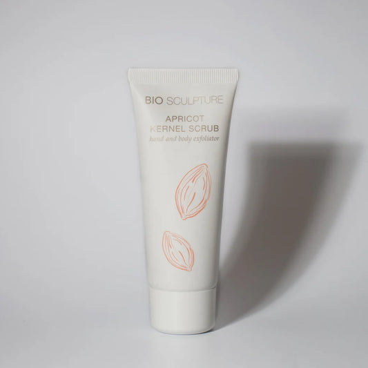 Bio Sculpture Spa Range Apricot Kernel Scrub 100ml – vegan, exfoliating hand and foot scrub with natural apricot kernels for smooth, revitalised skin