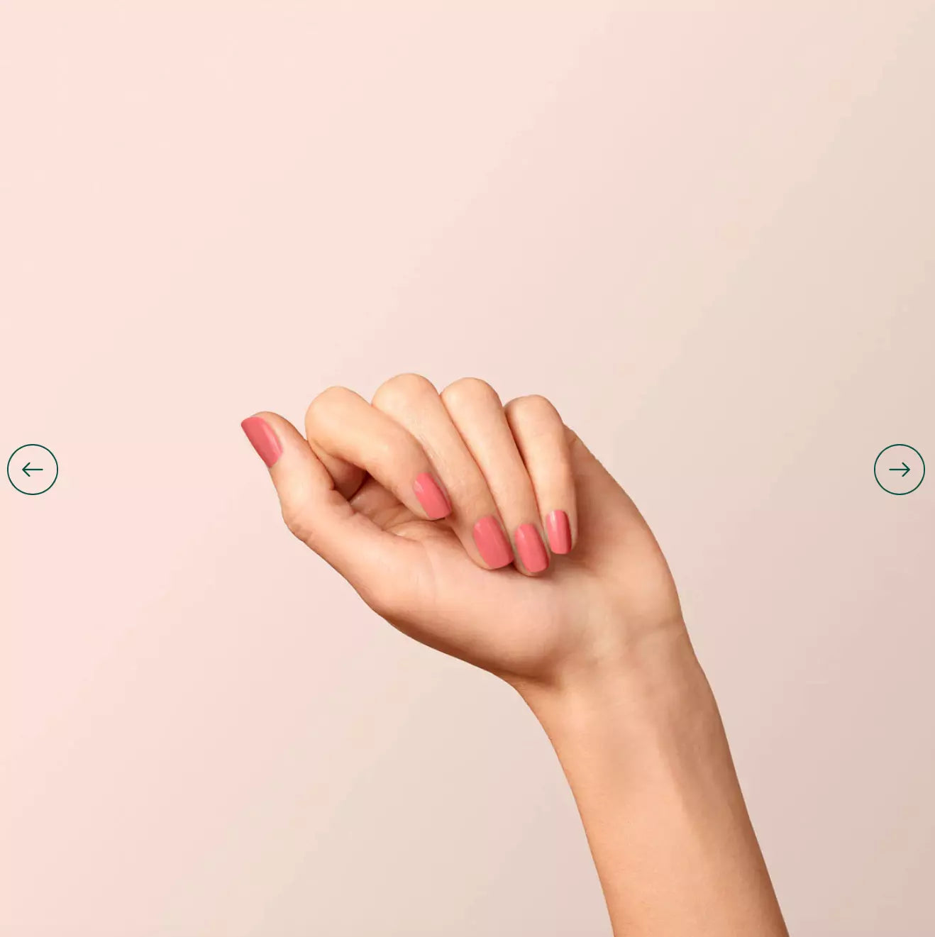 Manicure featuring Bois de Rose on light skin – gentle, plant-based dusty rose polish for everyday sophistication