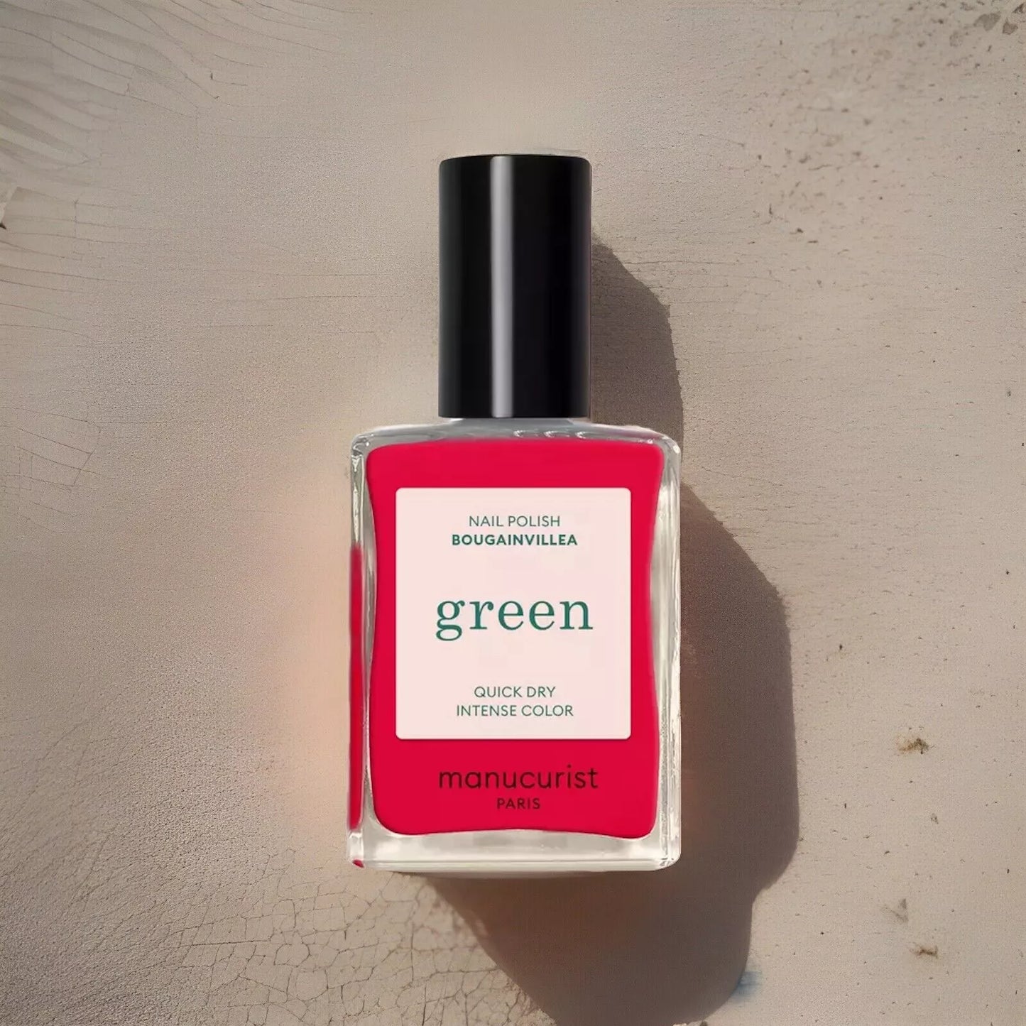 Manucurist Paris Green Range Bougainvillea Nail Polish 15ml – vegan, eco-friendly vibrant pink polish for bold manicures