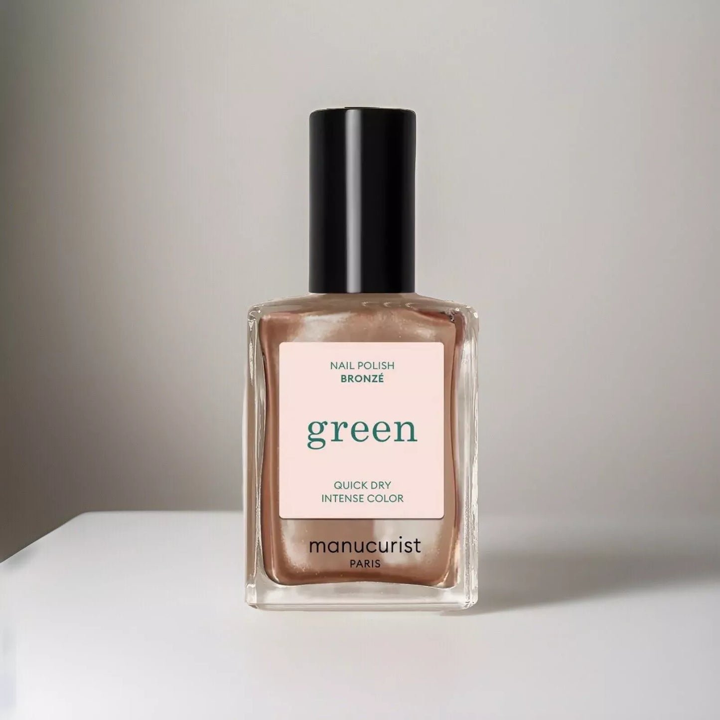 Manucurist Paris Green Range Bronzé Nail Polish 15ml – vegan, eco-friendly bronze polish for glamorous manicures