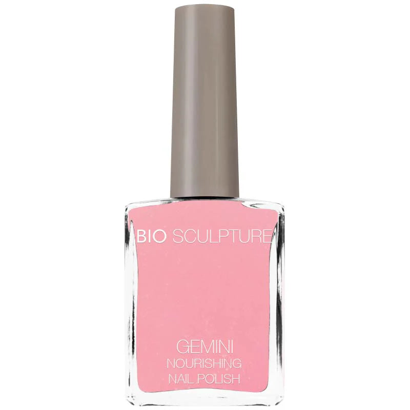 Bio Sculpture Gemini Nail Polish No. 162 Baby Heart Confetti 14ml – vegan, playful pink confetti nail polish for fun, creative manicures