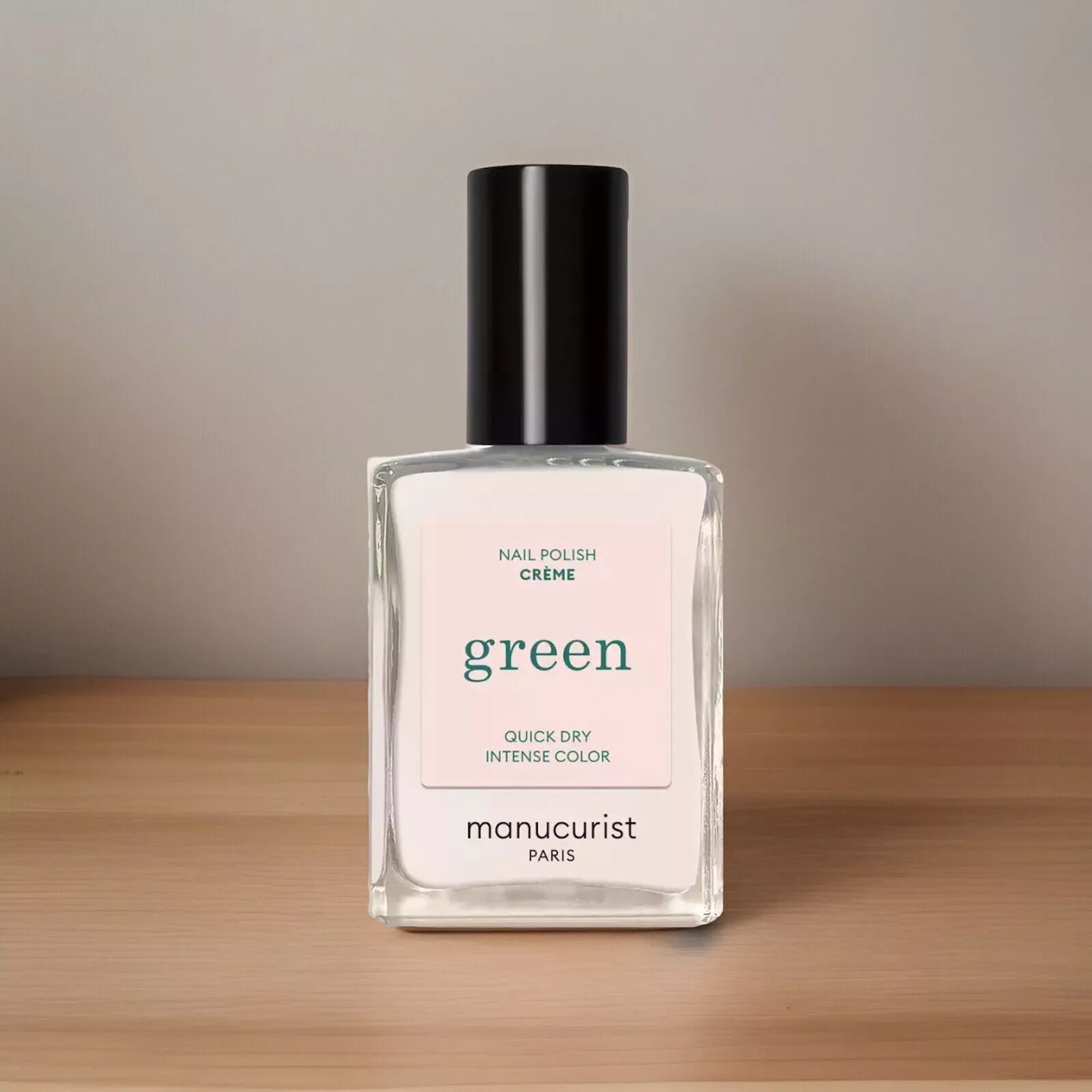Manucurist Paris Green Range Crème Nail Polish 15ml – vegan, eco-friendly creamy nude polish.
