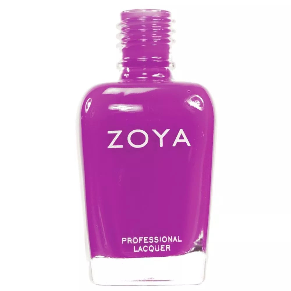 Zoya Nail Polish Charisma 15ml – vegan, ultra-bright neon magenta purple cream polish for bold, statement manicures