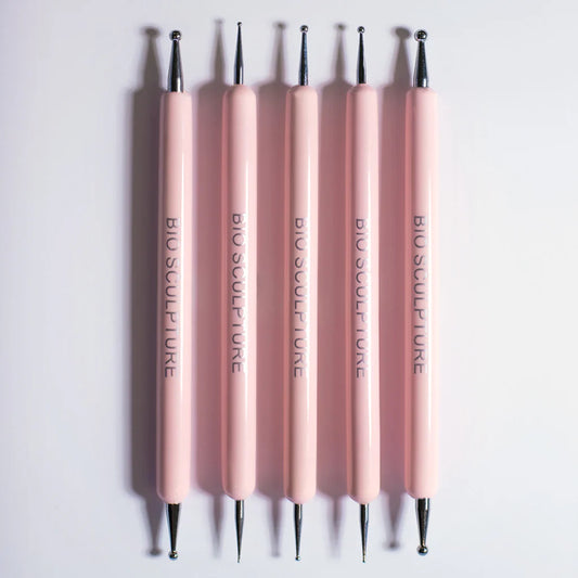 Bio Sculpture Nail Art Dotting Tools – set of five dual-ended tools for versatile, detailed nail art, suitable for both beginners and professionals