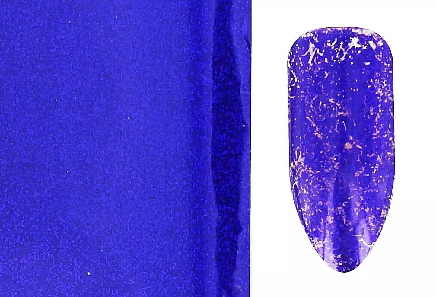 Bio Sculpture Essence Nail Art Vivid Blue Nail Foil Enchanted 1.5m – ultra-reflective vivid blue foil for dazzling, creative nail art designs