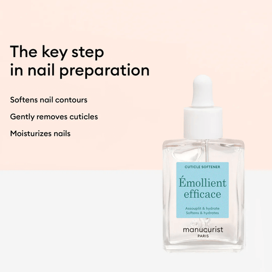 Manucurist Paris Émollient Efficace 15ml – effective cuticle softener with 97% plant-based ingredients, vegan, cruelty-free, hydrating gel texture for easy cuticle removal, London Nail Vault