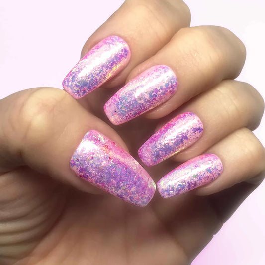 Bio Sculpture Candy Pink Glitter – shimmering, candy pink glitter for festive, playful nail art