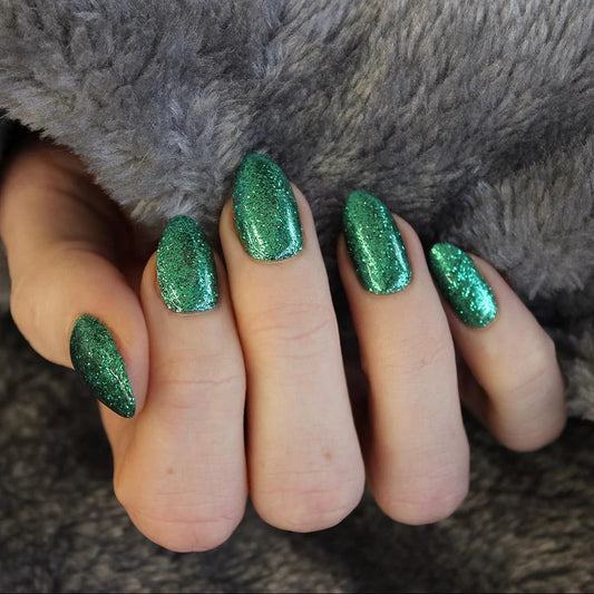 Bio Sculpture Forest Fusion Glitter – shimmering, green and gold glitter for festive, artistic nail art