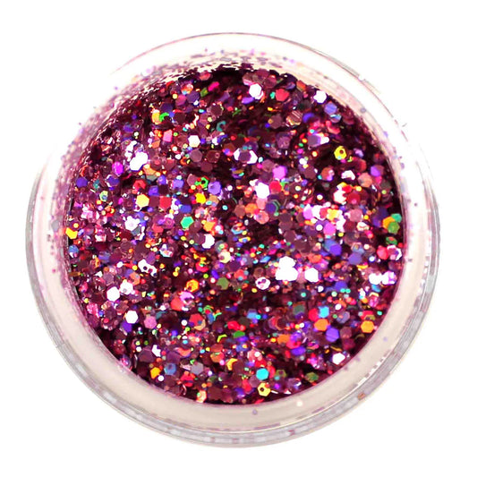 Bio Sculpture Essence Glitter Pink Flamingo 5g – ultra-fine hot pink glitter for sparkling, creative nail art designs