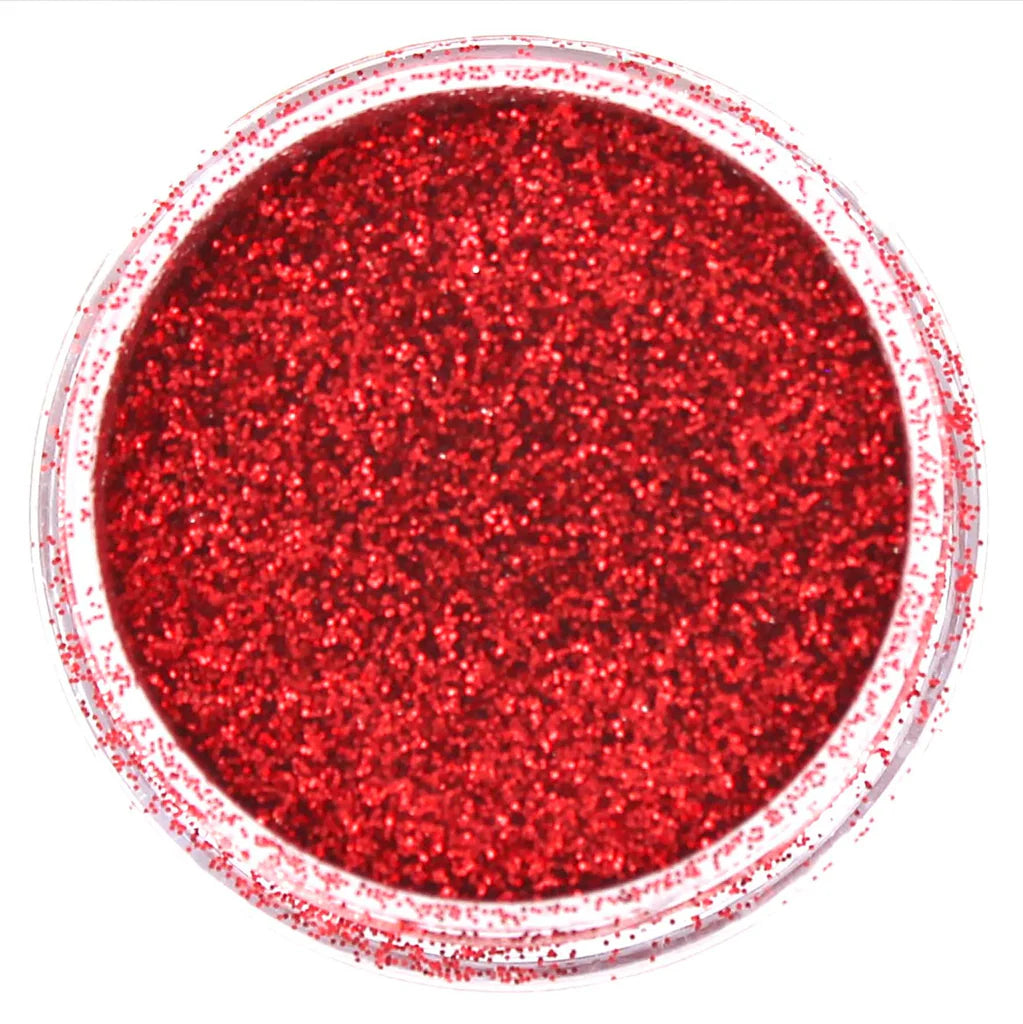 Bio Sculpture Essence Glitter Ruby Slipper 5g – ultra-fine ruby red glitter for sparkling, creative nail art designs