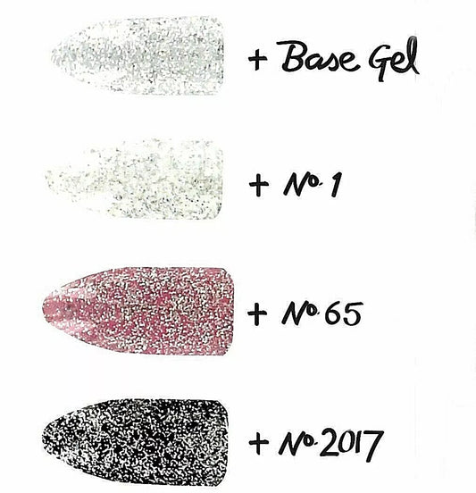 Bio Sculpture Essence Glitter Silver Glow 5g – ultra-fine silver glitter for sparkling, creative nail art designs