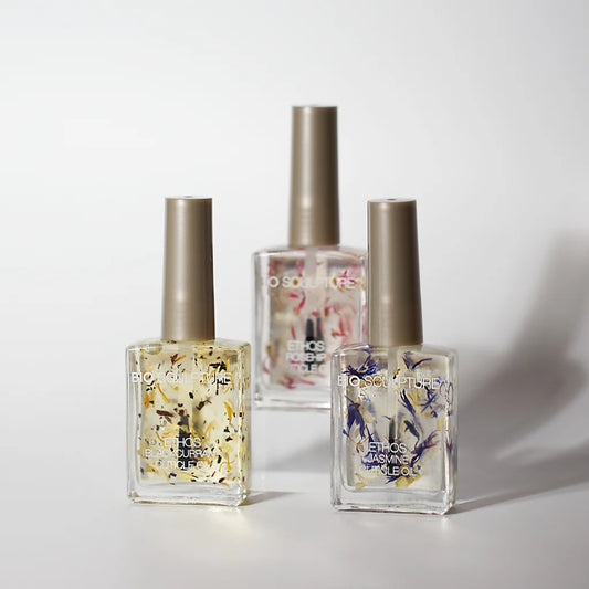 Bio Sculpture Gel Ethos Blackcurrant Cuticle Oil 14ml, plant-based, hydrating oil for smooth, nourished cuticles and healthy nails