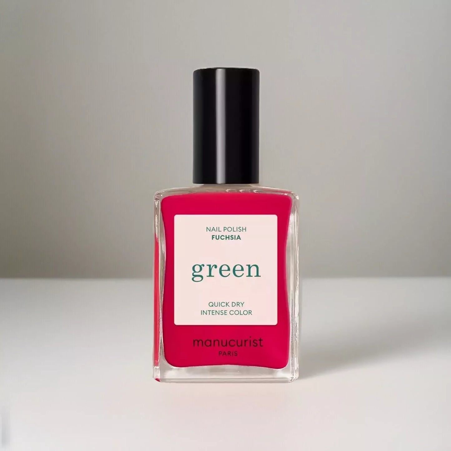 Manucurist Paris Green Range Fuchsia Nail Polish 15ml – vegan, eco-friendly vibrant fuchsia polish for bold manicures