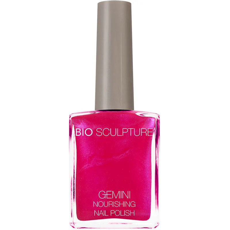 Bio Sculpture Gemini Nail Polish No. 2016 Funky Fuchsia – vegan, lively fuchsia pink nail polish for a bold, playful manicure