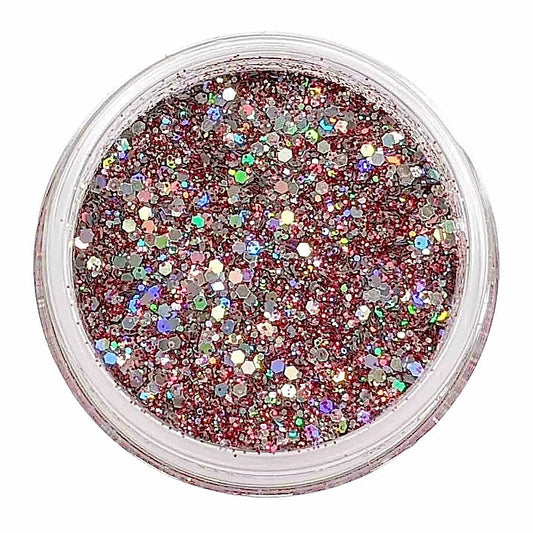 Bio Sculpture Essence Nail Art Glitter Mix Blushing Belle 5g – multi-tonal pink glitter mix for sparkling, creative nail art designs