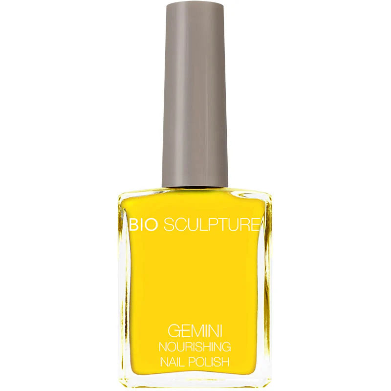 Bio Sculpture Gemini Nail Polish No. 133 Isla Del Sol 14ml – vegan, sunny yellow nail polish for a bright, cheerful manicure