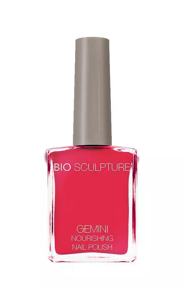 Bio Sculpture Gemini Nail Polish No. 172 Favela Sunrise – vegan, solid bright watermelon nail polish for a bold, must-have summer manicure