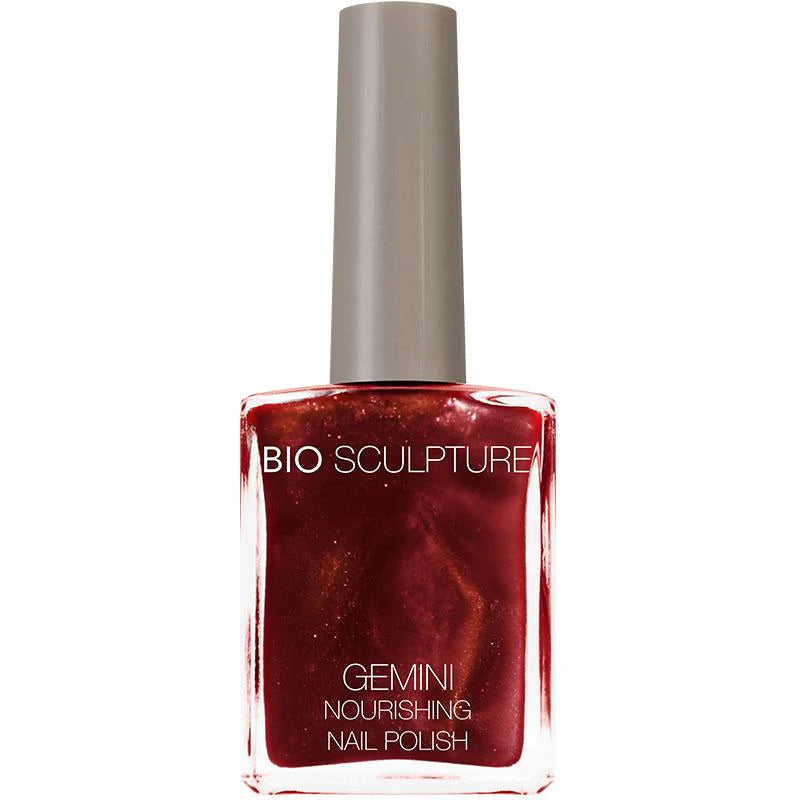 Bio Sculpture Gemini Nail Polish No. 2024 Claret 14ml – vegan, rich claret red nail polish for a bold, classic manicure
