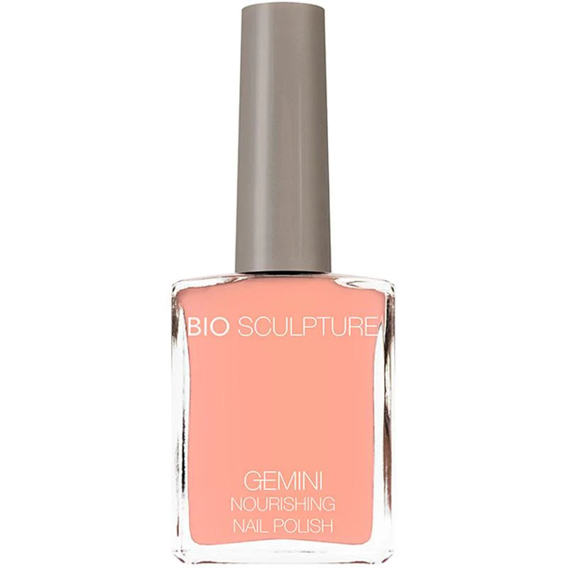 Bio Sculpture Gemini Nail Polish No. 246 Island Surf – vegan, creamy soft pastel coral nail polish for a fresh, elegant manicure
