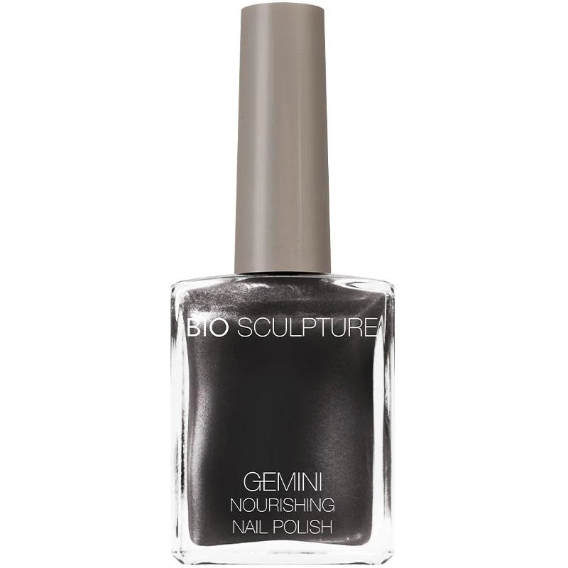 Bio Sculpture Gemini Nail Polish No. 253 Antique Granite – vegan, gun metal grey nail polish for a bold, modern manicure