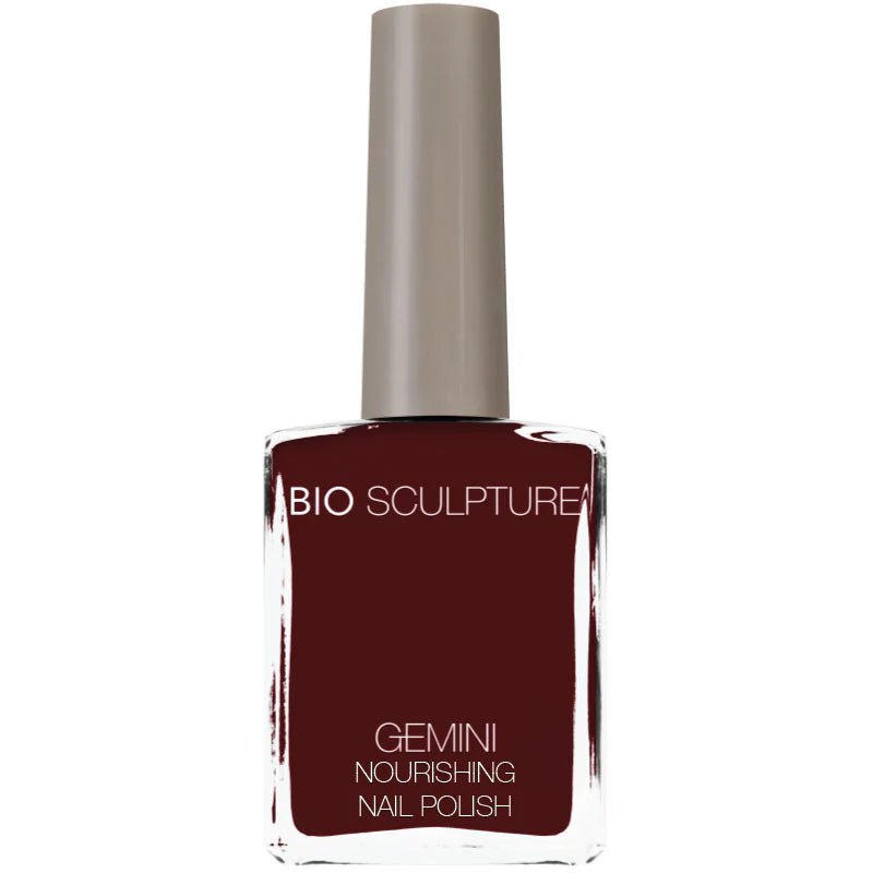 Bio Sculpture Gemini Nail Polish No. 280 A Night at the Opera 14ml – vegan, deep burgundy nail polish for a classic, elegant manicure