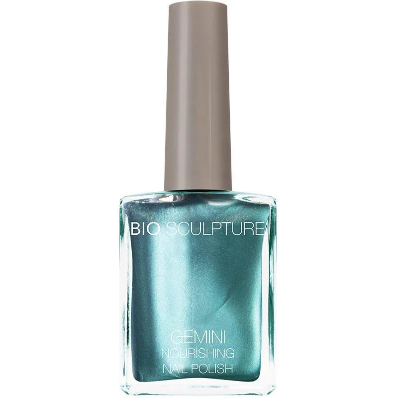 Bio Sculpture Gemini Nail Polish No. 217 New Glam – vegan, vibrant turquoise nail polish for a bold, summery manicure