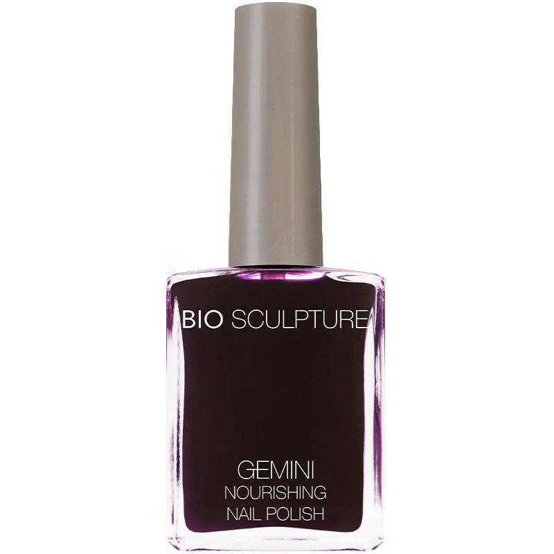 Bio Sculpture Gemini Nail Polish No. 255 Knights Armour – vegan, deep dark violet nail polish for a bold, sophisticated manicure