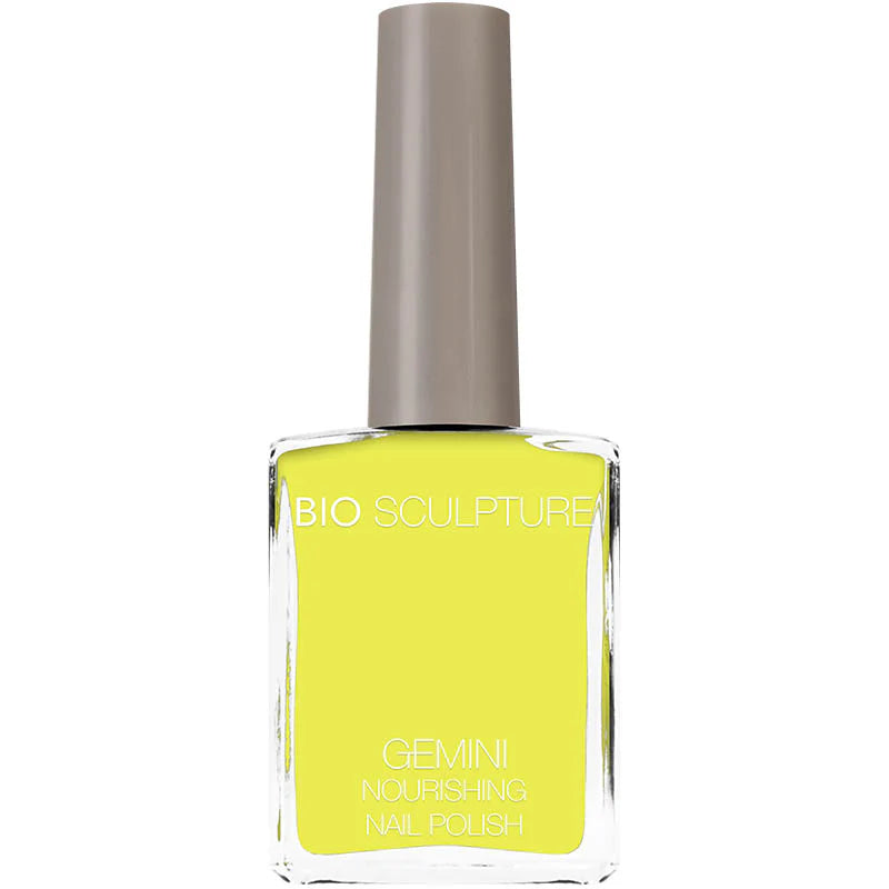 Bio Sculpture Gemini Nail Polish No. 283 Sunshine Sway 14ml – vegan, bright yellow nail polish for a cheerful, summery manicure