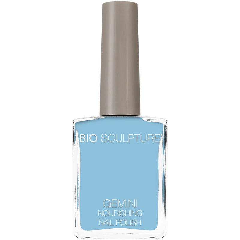 Bio Sculpture Gemini Nail Polish No. 303 Bubblegum Ice Cream 14ml – vegan, playful bubblegum blue nail polish for fun, vibrant manicures