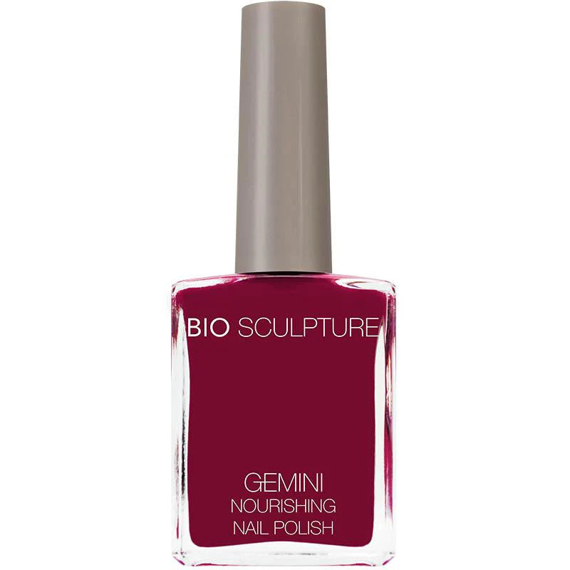 Bio Sculpture Gemini Nail Polish No. 85 Mulberry 14ml – vegan, rich mulberry purple nail polish for a bold, elegant manicure