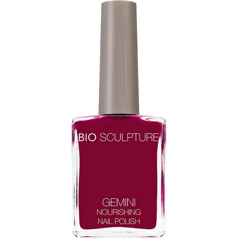 Bio Sculpture Gemini Nail Polish No. 90 Cerise Pink 14ml – vegan, vibrant cerise pink nail polish for a bold, playful manicure