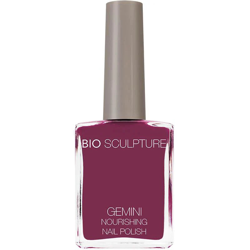 Bio Sculpture Gemini Nail Polish No. 99 Cherry Liqueur 14ml – vegan, rich cherry red nail polish for a bold, elegant manicure