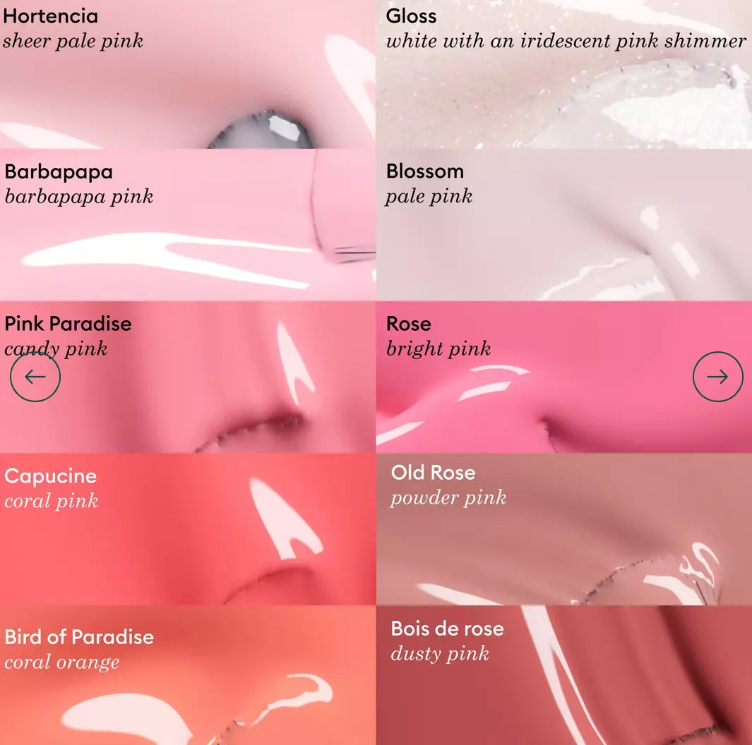 Swatch of Manucurist Paris Green Range Pink Paradise – vibrant, non-toxic pink polish for cheerful nail looks