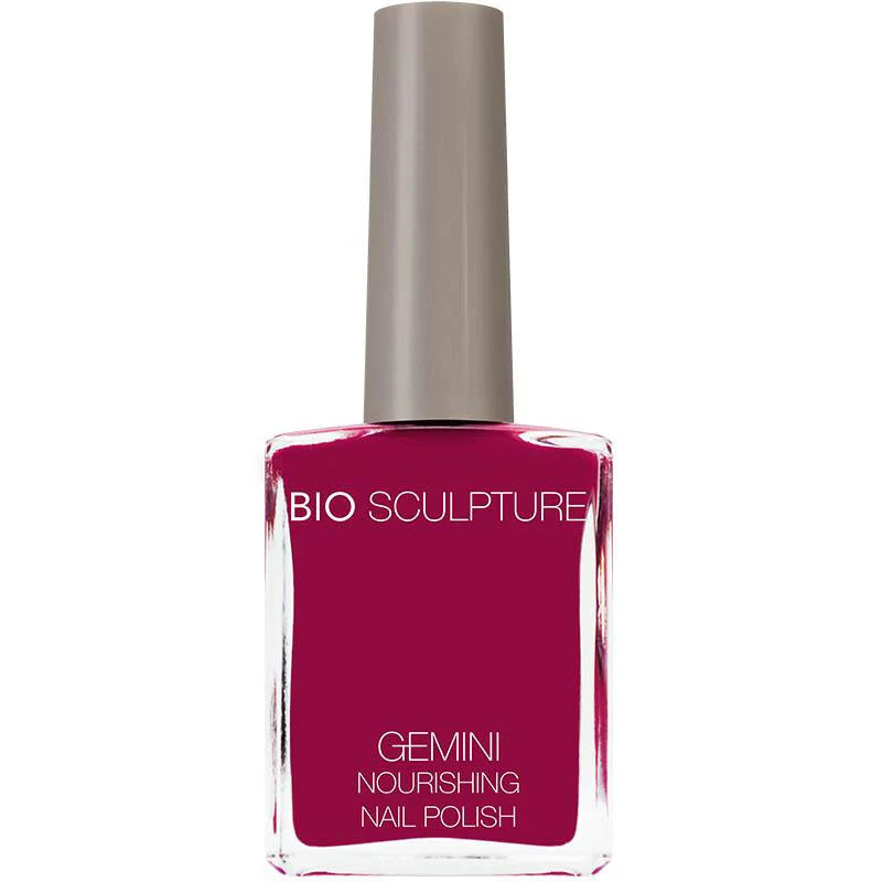 Bio Sculpture Gemini Nail Polish No. 11 Primula – vegan, medium pink nail polish with a plum undertone for a sophisticated, modern manicure
