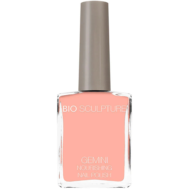Bio Sculpture Gemini Nail Polish No. 302 Peach Sorbet 14ml – vegan, pastel peach nail polish for a soft, summery manicure