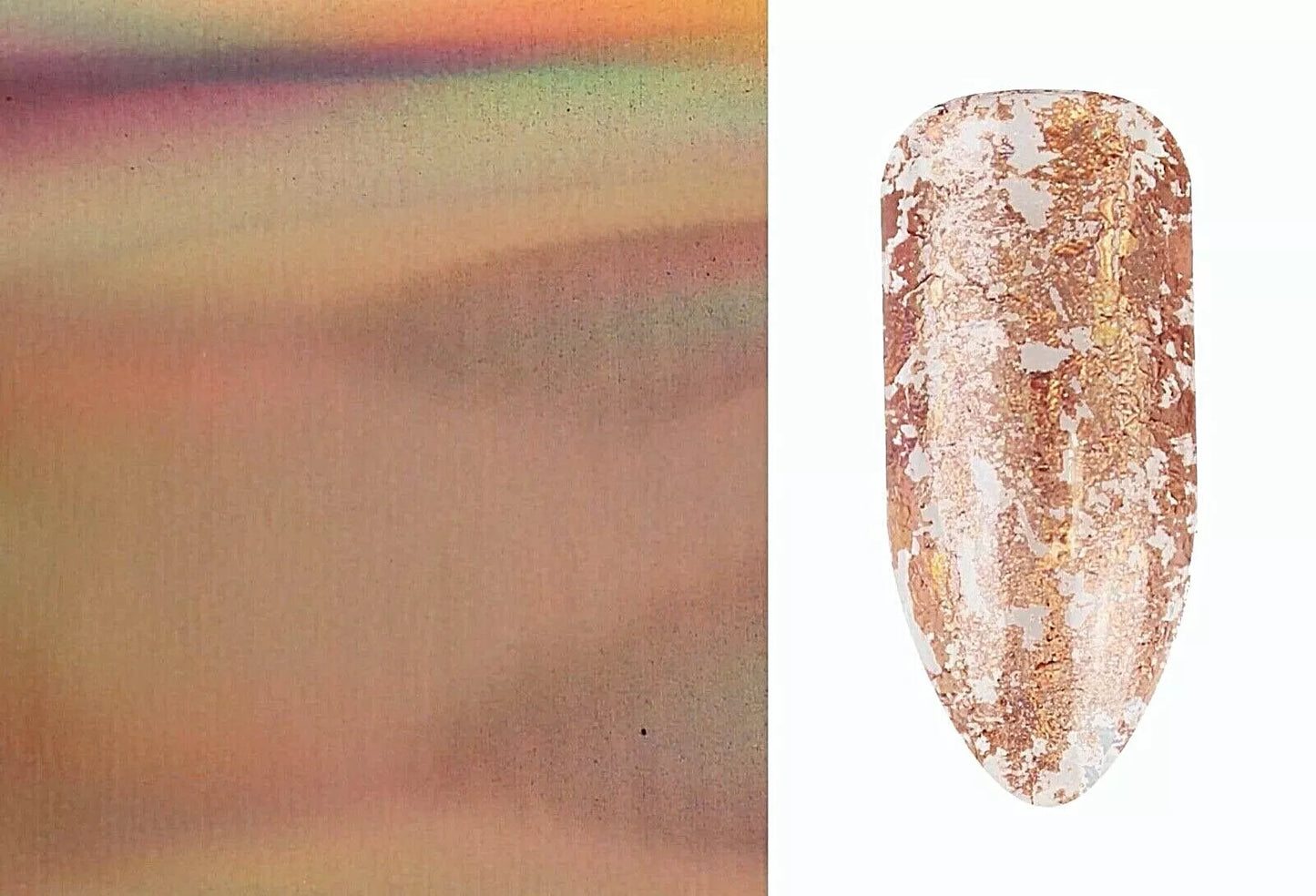 Bio Sculpture Essence Nail Art Muted Peach Gold Foil Harmony 1.5m – muted peach and gold nail art foil for elegant, creative nail designs