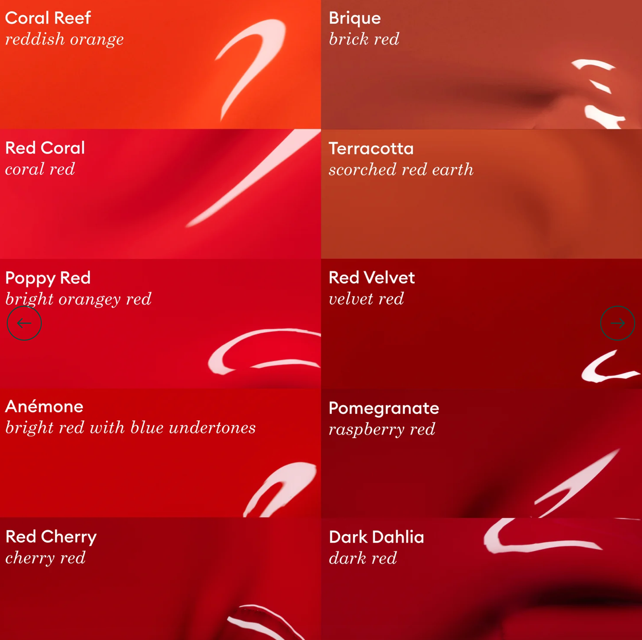 Swatch of Manucurist Paris Green Range Poppy Red – vivid, cruelty-free red polish for standout nails