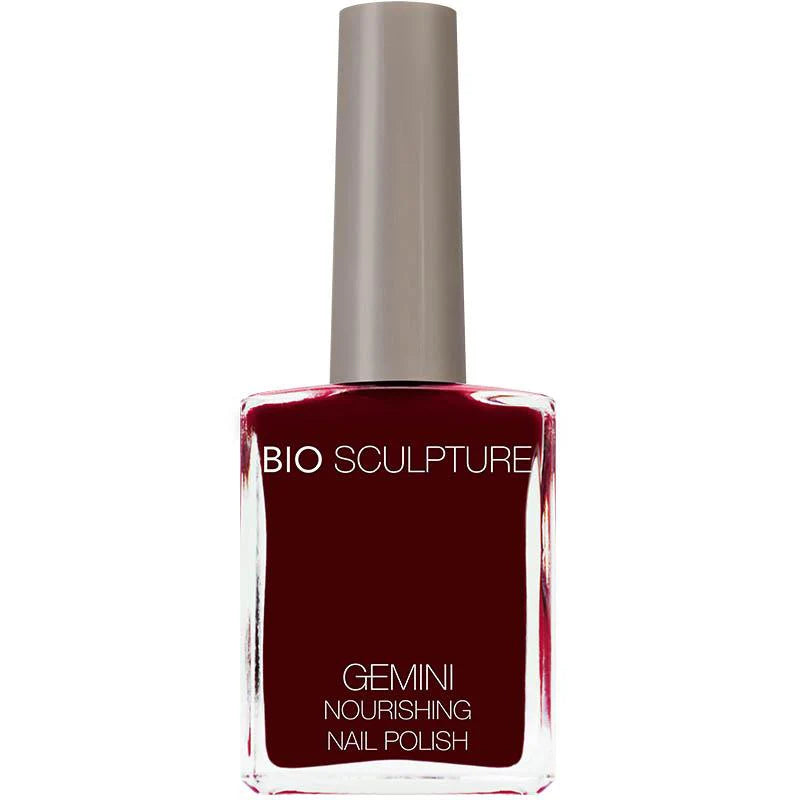 Bio Sculpture Gemini Nail Polish No. 24 Port Wine – vegan, deep red wine nail polish for a rich, elegant manicure