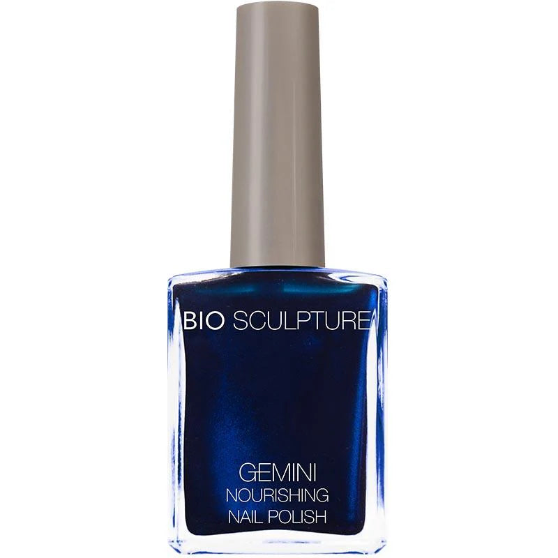 Bio Sculpture Gemini Nail Polish No. 264 Sapphire Song – vegan, deep sapphire blue nail polish for a bold, elegant manicure