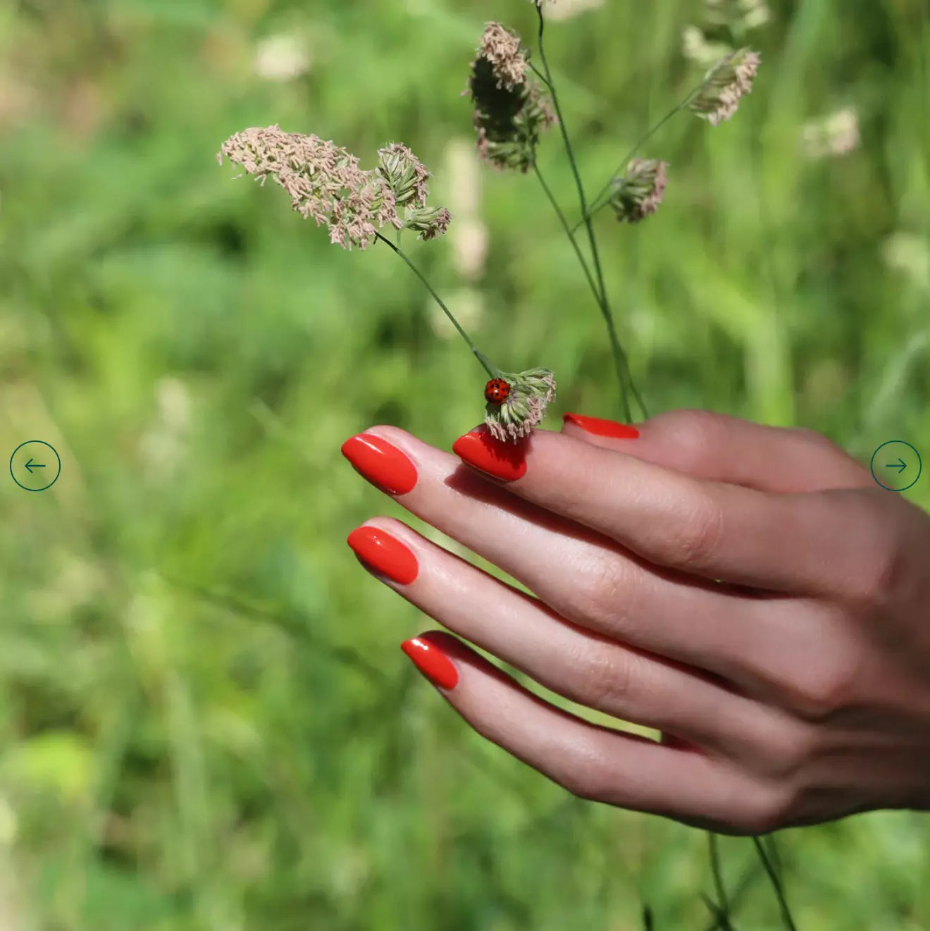 Manucurist Red Coral – vibrant, cruelty-free nail polish swatch for striking nail art