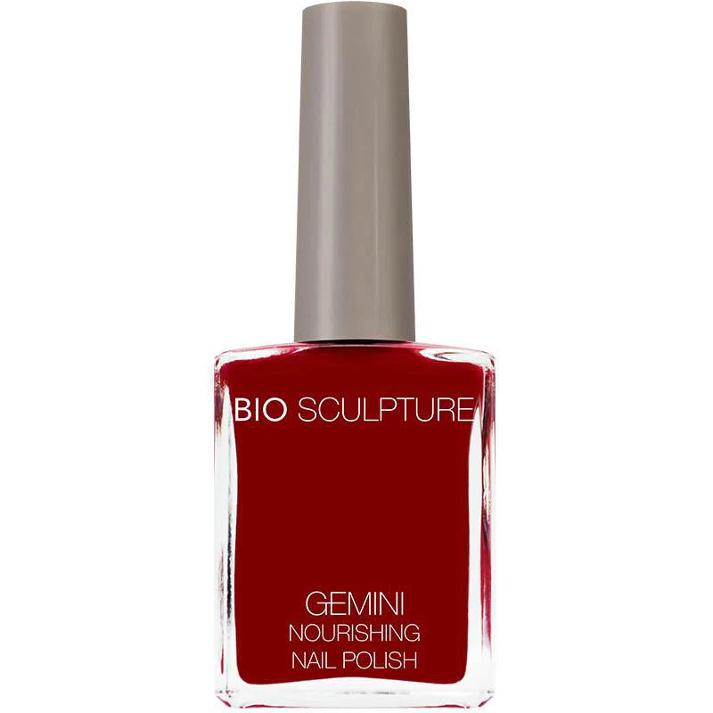 Bio Sculpture Gemini Nail Polish No. 74 Real Red – vegan, deep true red nail polish for a bold, classic manicure
