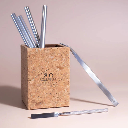 Bio Sculpture Sculpture Tweezer – vegan, precision stainless steel tweezer displayed for detailed nail art and sculpting