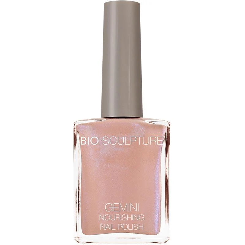 Bio Sculpture Gemini Nail Polish No. 218 Shimmering Joy 14ml – vegan nail polish with a sparkling, shimmering finish. Dazzling, glitter-infused polish for radiant manicures