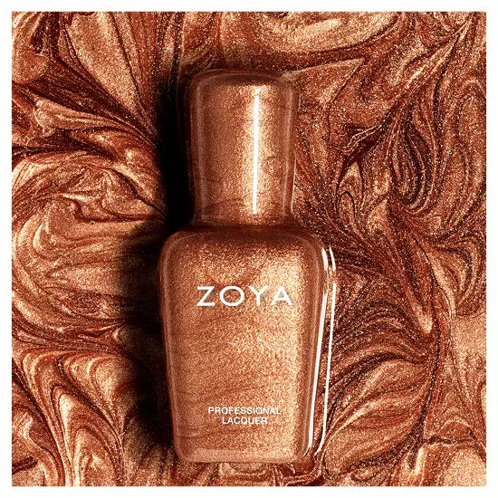 Zoya Nail Polish Soleil 15ml – vegan, metallic copper nail polish for a bold, radiant manicure
