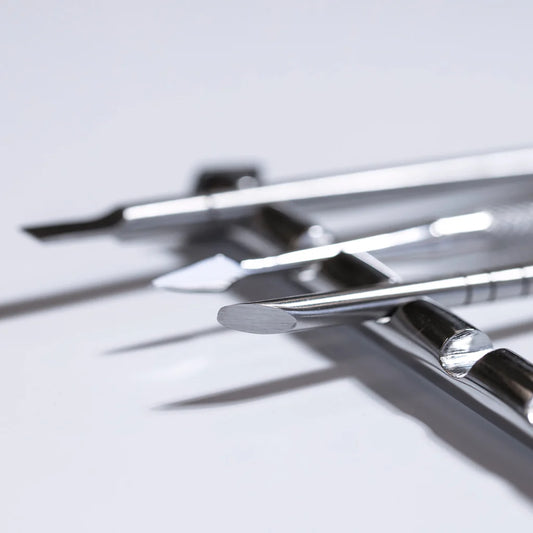 Bio Sculpture Stainless Steel Orange Stick – ergonomic, cruelty-free manicure tool for effective cuticle pushing and gentle nail prep