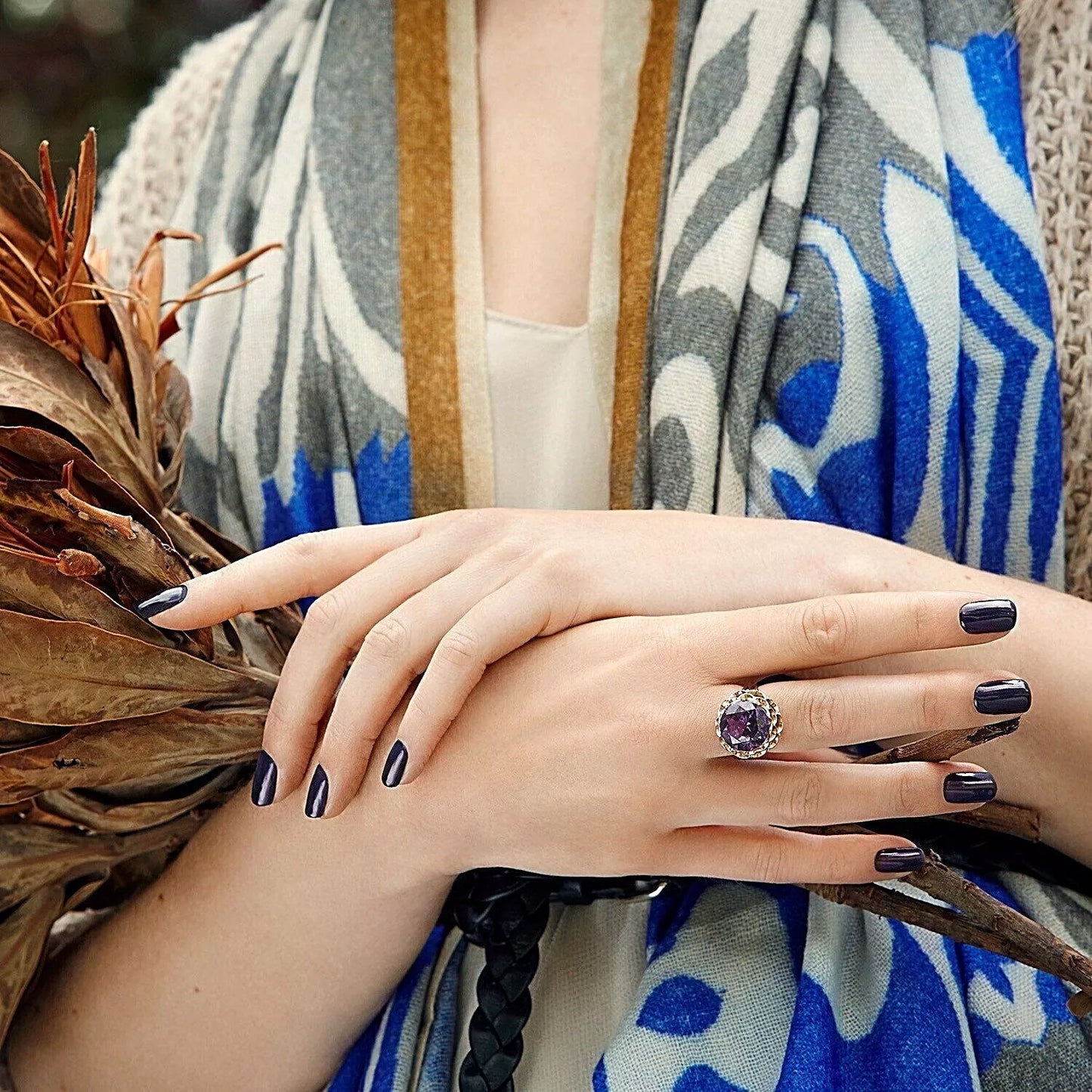 Fingers painted with Bio Sculpture Gemini Nail Polish No. 181 The Artist’s Muse on light skin – breathable, terracotta rose polish for a polished, versatile style