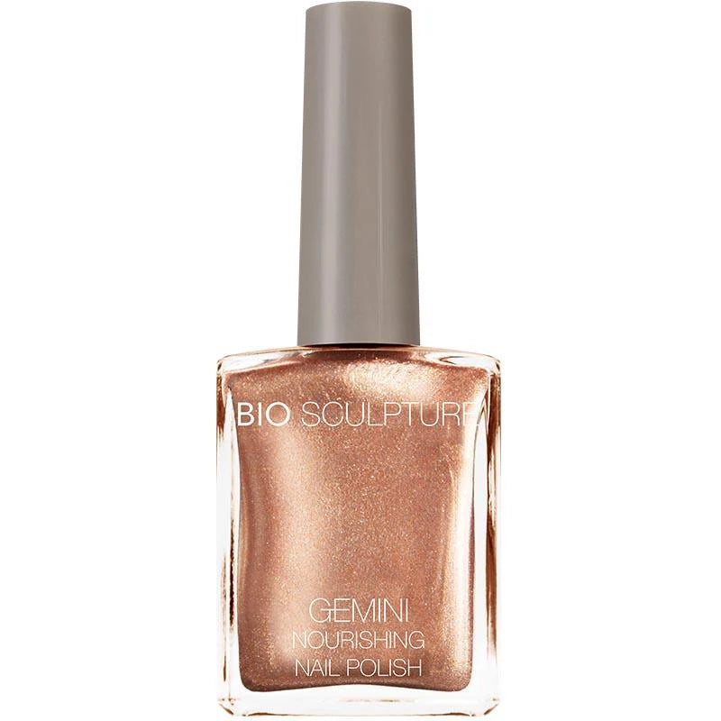 Bio Sculpture Gemini Nail Polish No. 169 The Rebel – vegan, pearlescent rose gold nail polish for a luminous, elegant manicure