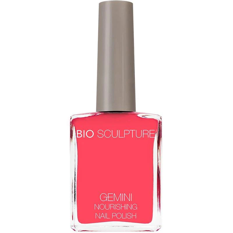 Bio Sculpture Gemini Nail Polish No. 208 Turn Up The Volume – vegan, neon orange nail polish for a bold, electrifying manicure
